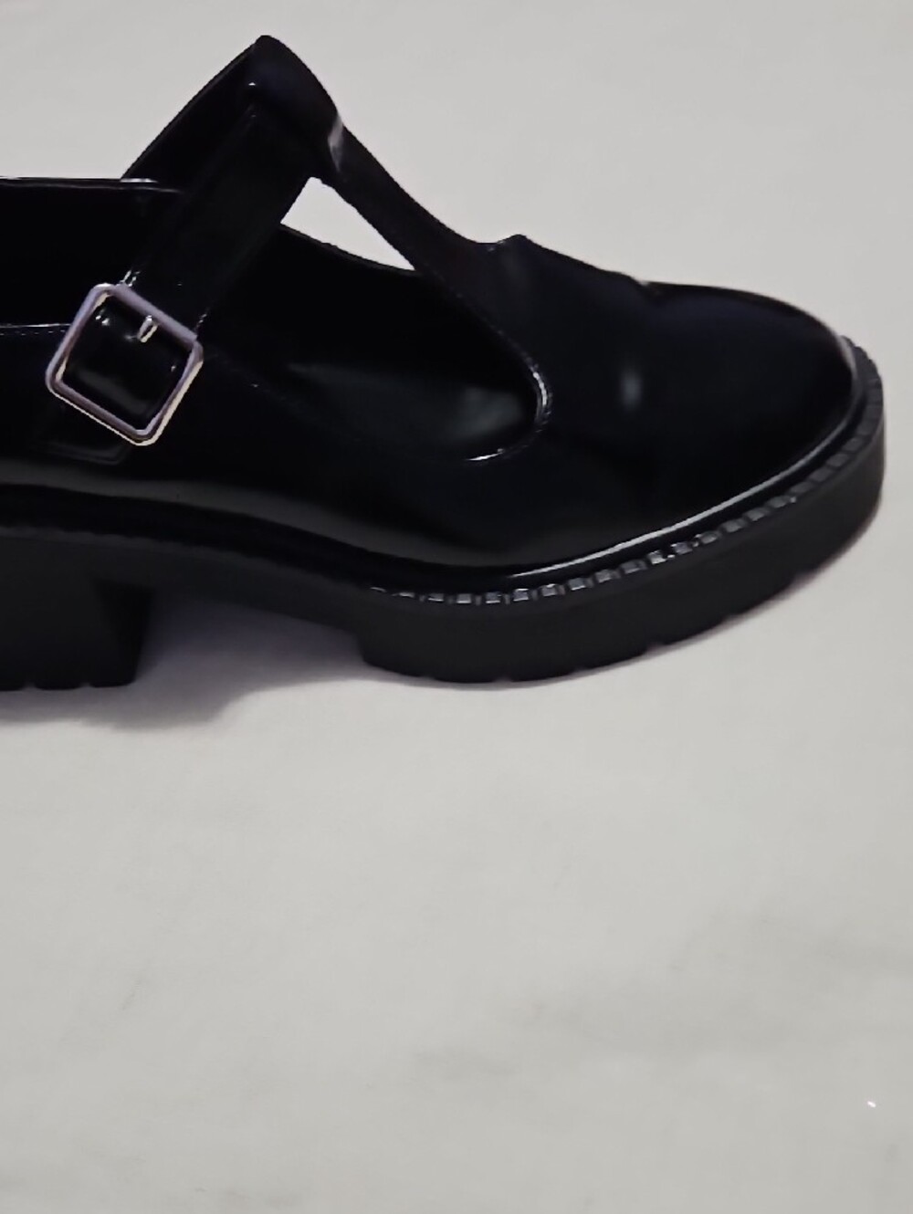 Madden Girl Black Patent Mary Jane Block Heel with Buckle Strap - Picture 14 of 16